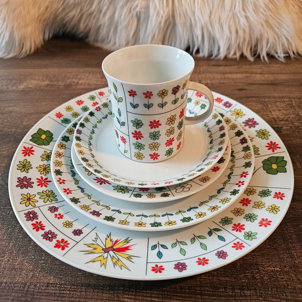 Rosenthal Pucci Piemonte Pattern 4071 5pc Place Setting Vintage 1960s & 70s
